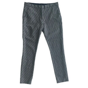 Tory Burch Callie Jacquard Pants Stretch Flat Front Geometric Size 2